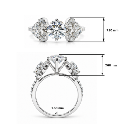 Trilogy Bloom Solitaire Lab Grown Diamond Ring