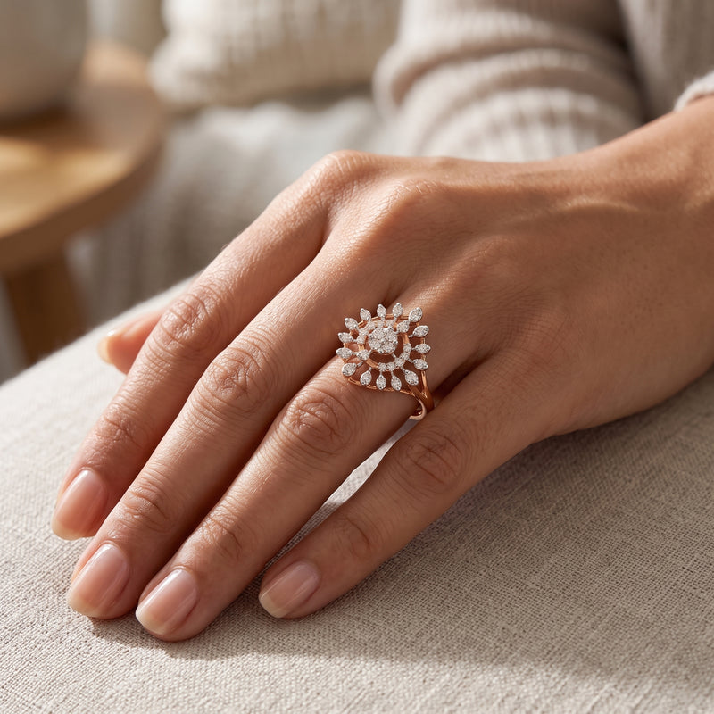 Lotus Flare Lab Grown Diamond Ring