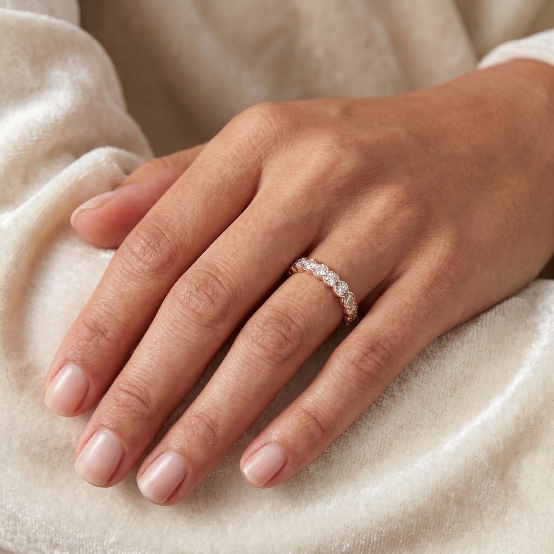 Horizon Wave Lab Grown Diamond Ring