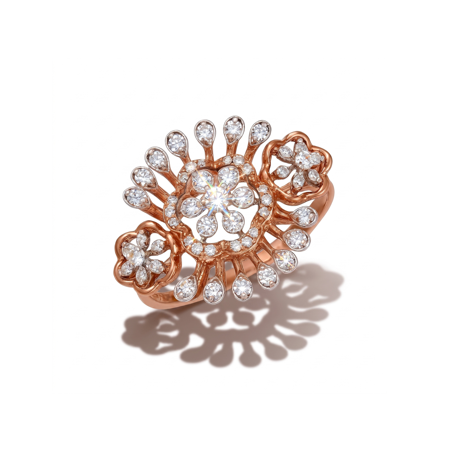 Empress Sunburst Lab Grown Diamond Ring