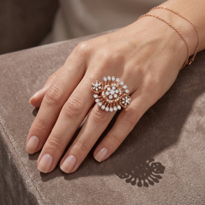 Empress Sunburst Lab Grown Diamond Ring