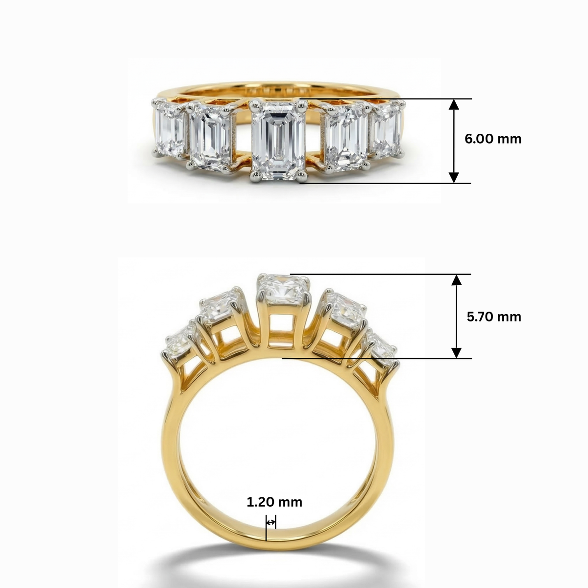 Emerald Constellation Lab Grown Diamond Ring