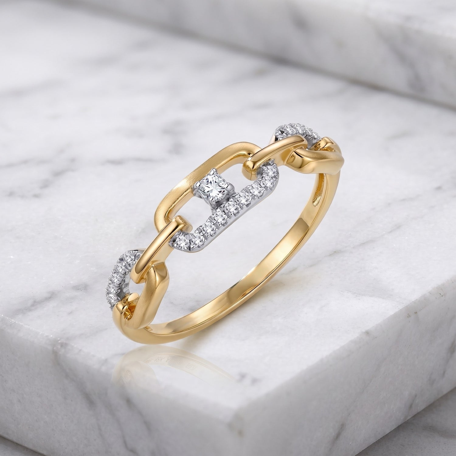 Flux Interlock Lab Grown Diamond Ring