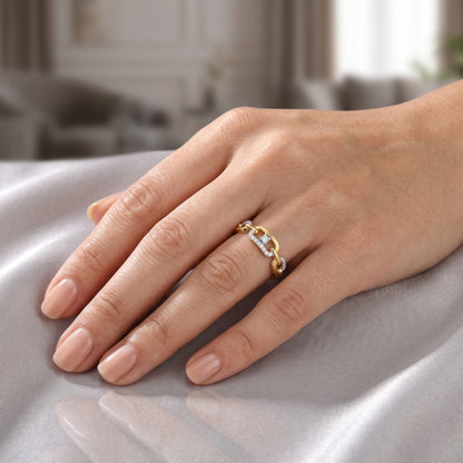 Flux Interlock Lab Grown Diamond Ring