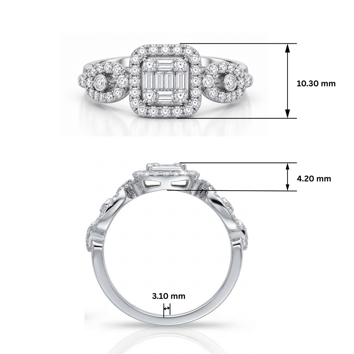 Palais Deco Lab Grown Diamond Ring