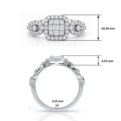Palais Deco Lab Grown Diamond Ring
