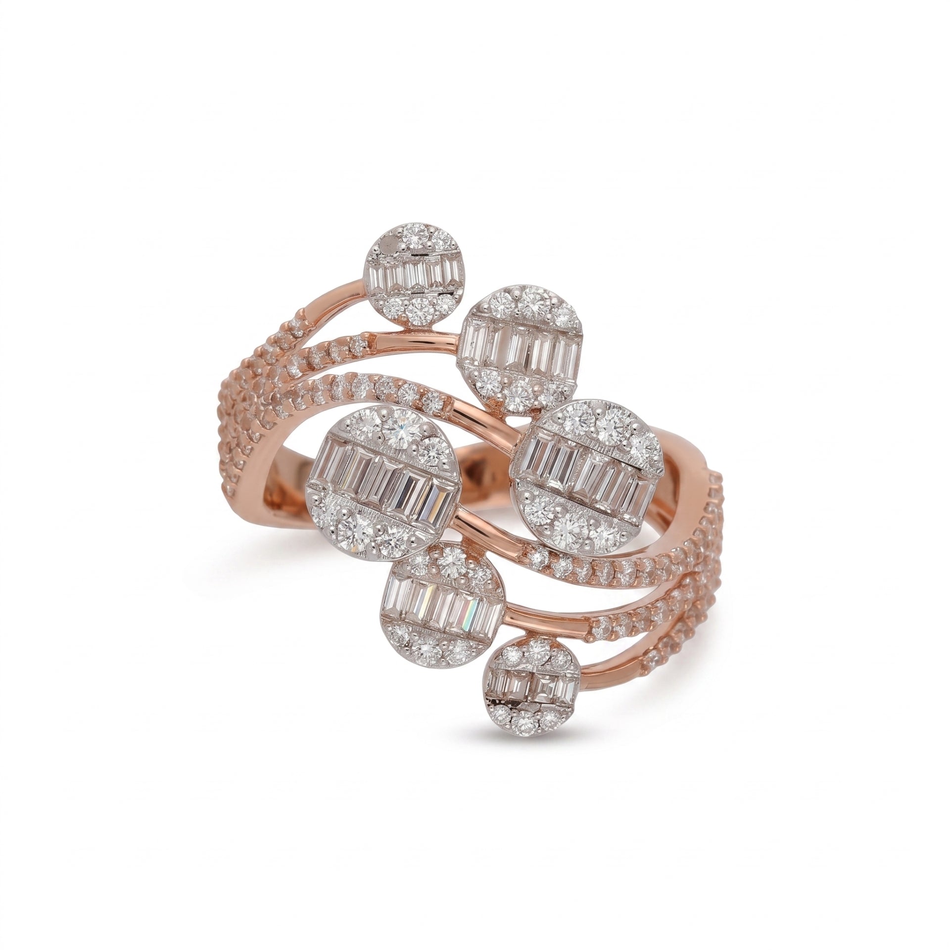 Spiralis Cluster Lab Grown Diamond Ring