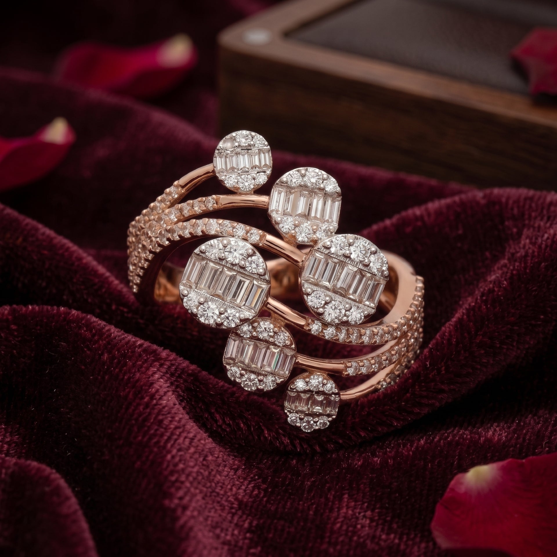 Spiralis Cluster Lab Grown Diamond Ring
