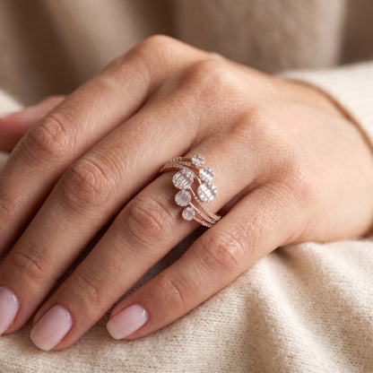 Spiralis Cluster Lab Grown Diamond Ring