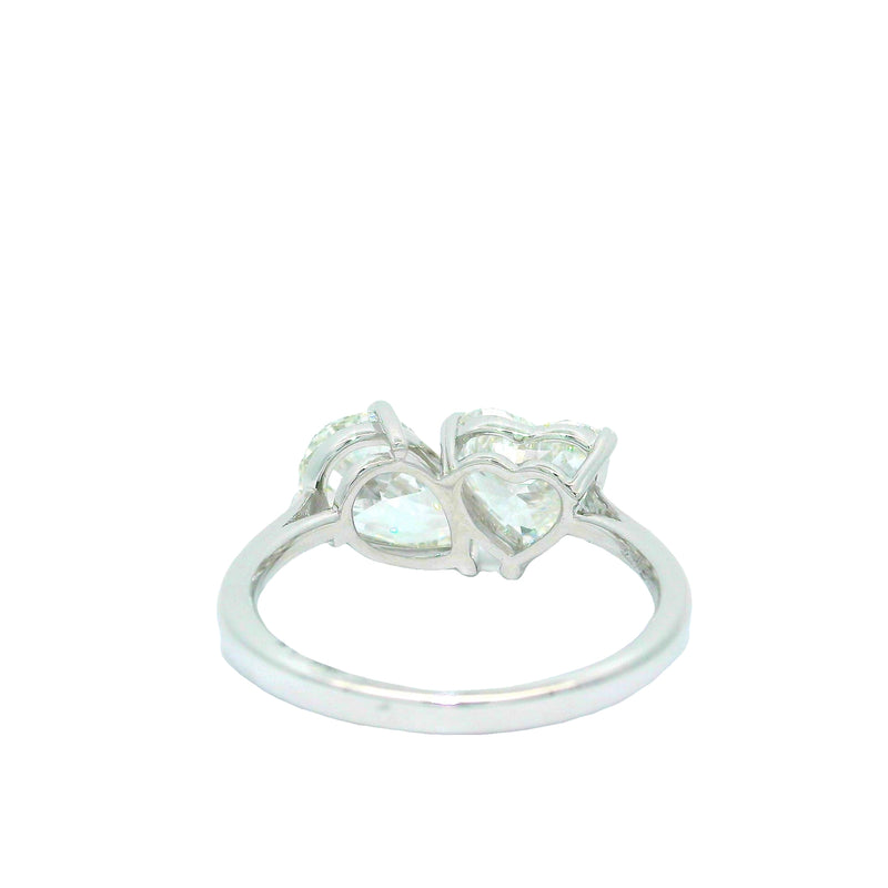 Twin Flame Embrace Solitaire Lab Grown Diamond Ring