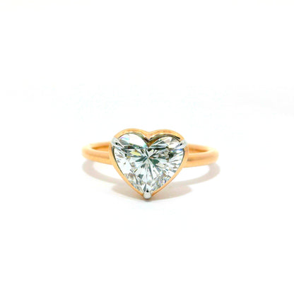 Heartfelt Halo Solitaire Lab Grown Diamond Ring