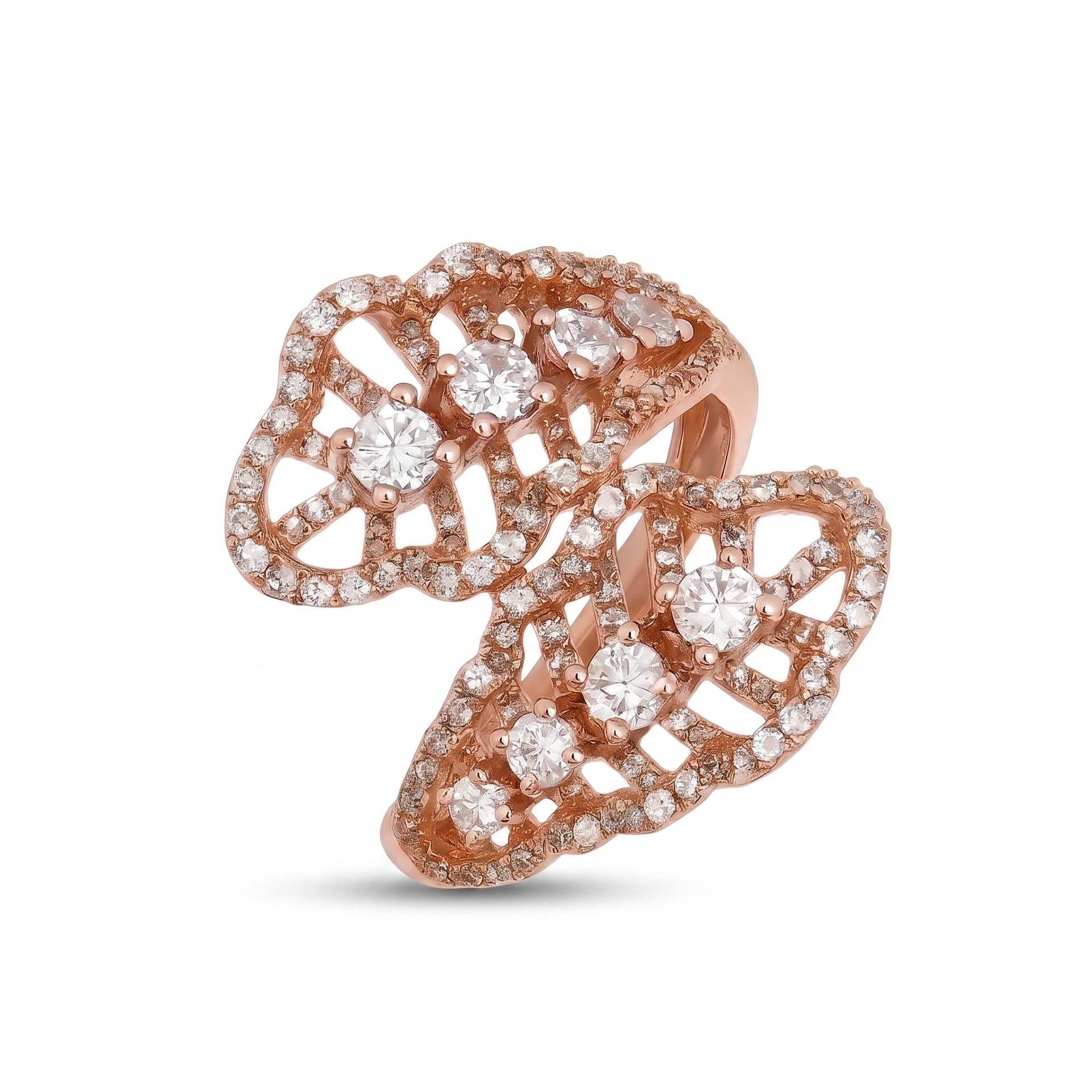 Papillon Bypass Lab Grown Diamond Ring