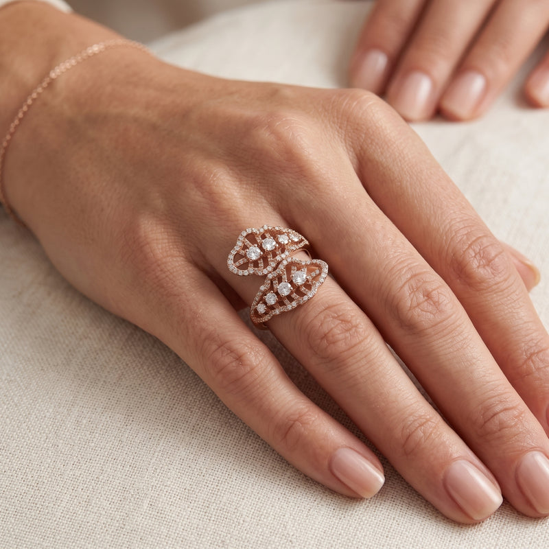 Papillon Bypass Lab Grown Diamond Ring