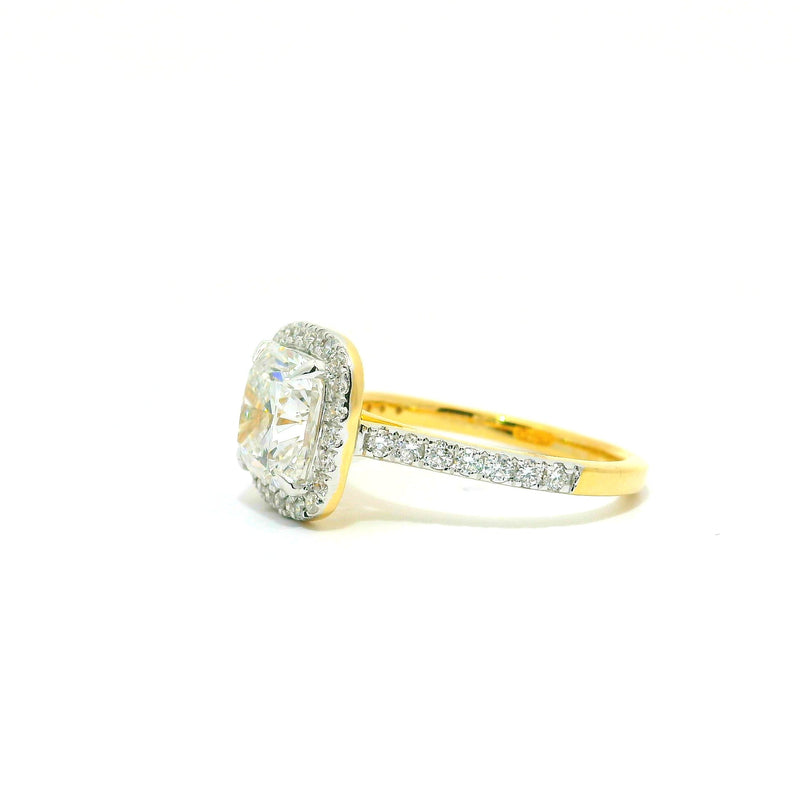 Serene Cushion Solitaire Lab Grown Diamond Ring