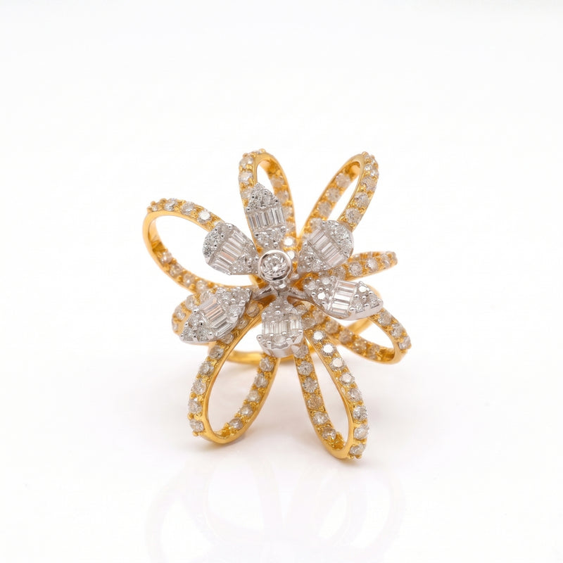 Ribbon Bloom Lab Grown Diamond Ring