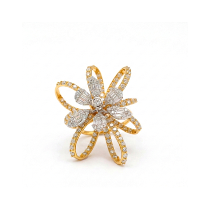 Ribbon Bloom Lab Grown Diamond Ring