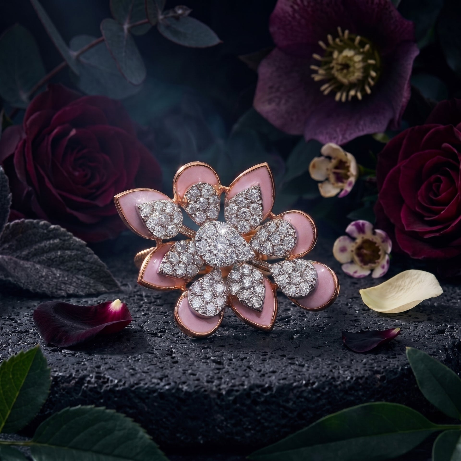 Pink Petal Radiance Lab Grown Diamond Ring