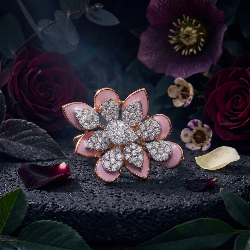 Pink Petal Radiance Lab Grown Diamond Ring