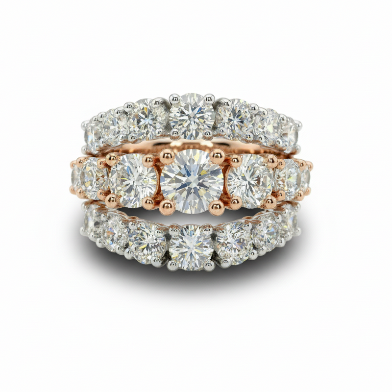 Golden Trinity Lab Grown Diamond Ring