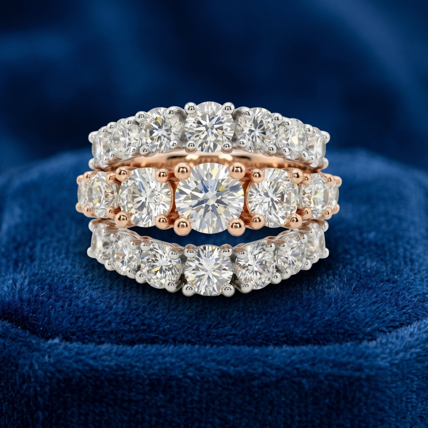 Golden Trinity Lab Grown Diamond Ring