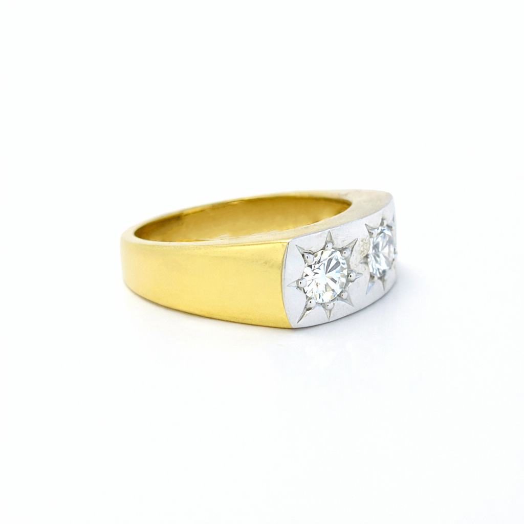 Triple Star Glow Lab Grown Diamond Ring