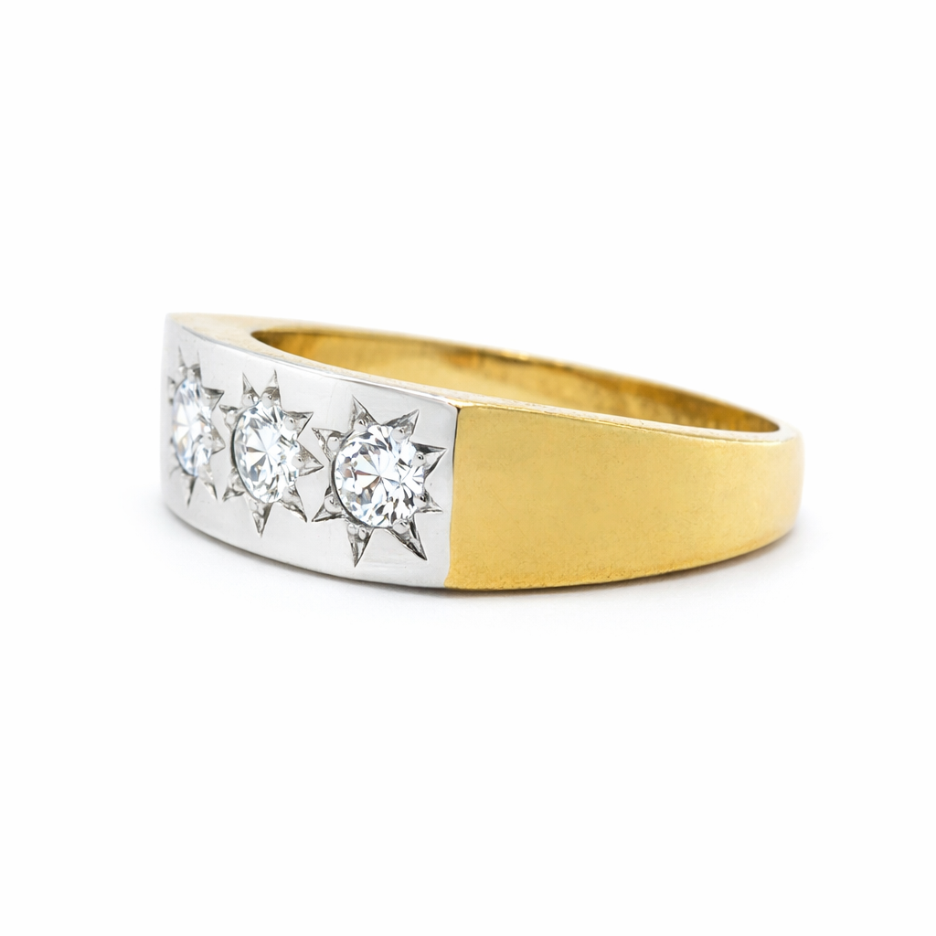 Triple Star Glow Lab Grown Diamond Ring