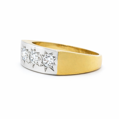 Triple Star Glow Lab Grown Diamond Ring