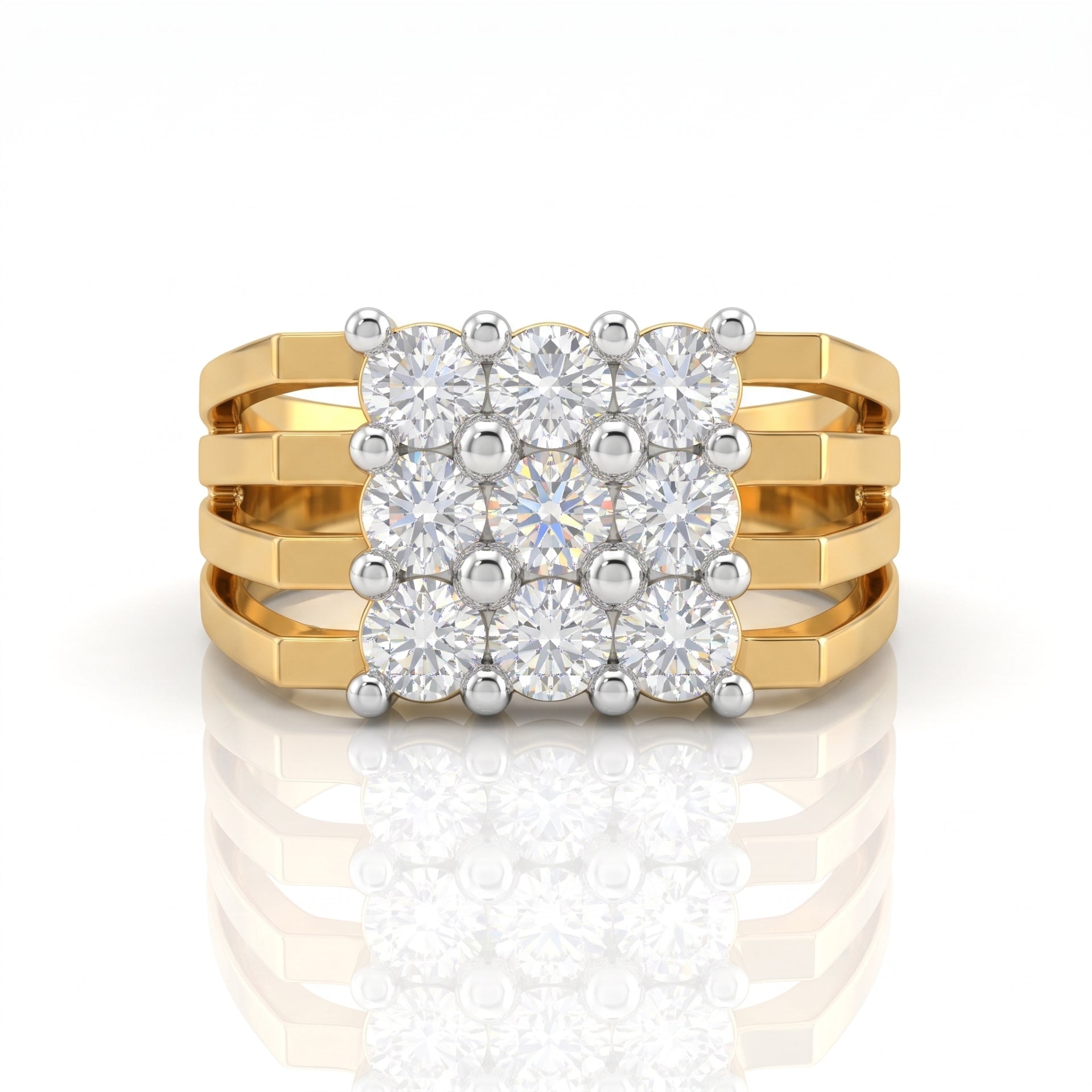 Grand Grid Lab Grown Diamond Ring