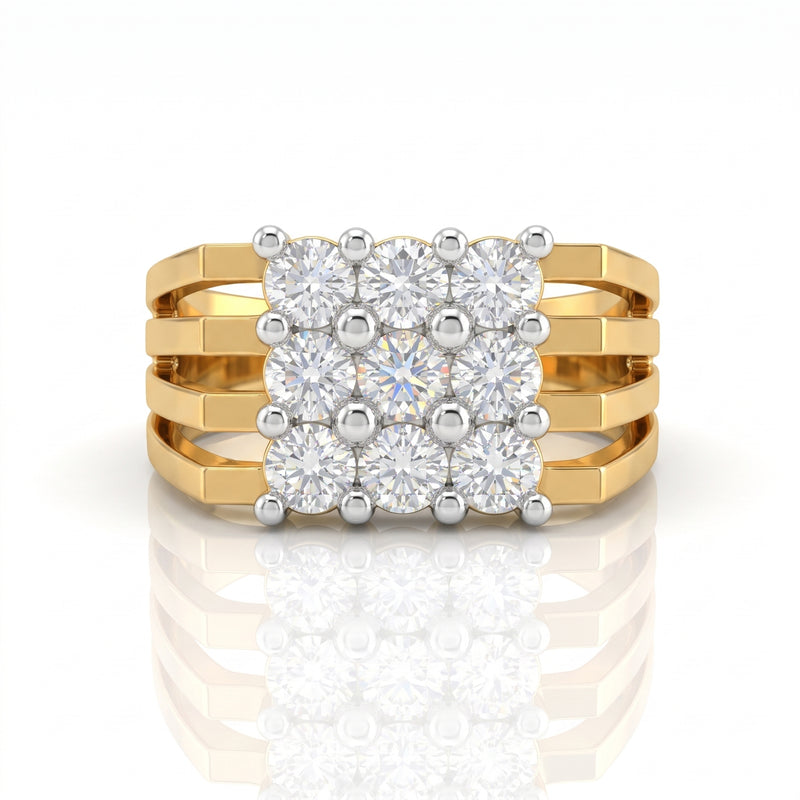Grand Grid Lab Grown Diamond Ring