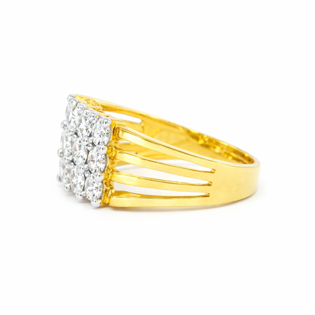 Grand Grid Lab Grown Diamond Ring