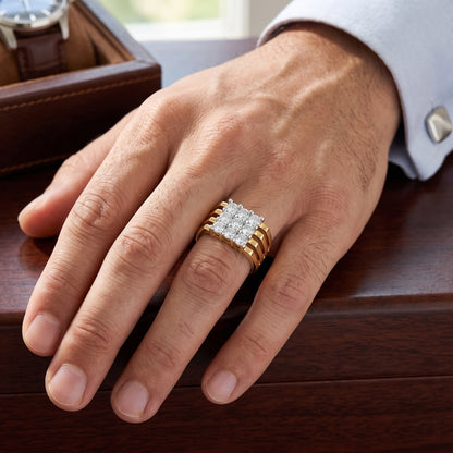 Grand Grid Lab Grown Diamond Ring