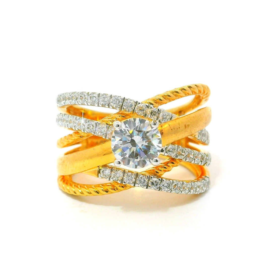 Bold Weave Lab Grown Diamond Ring