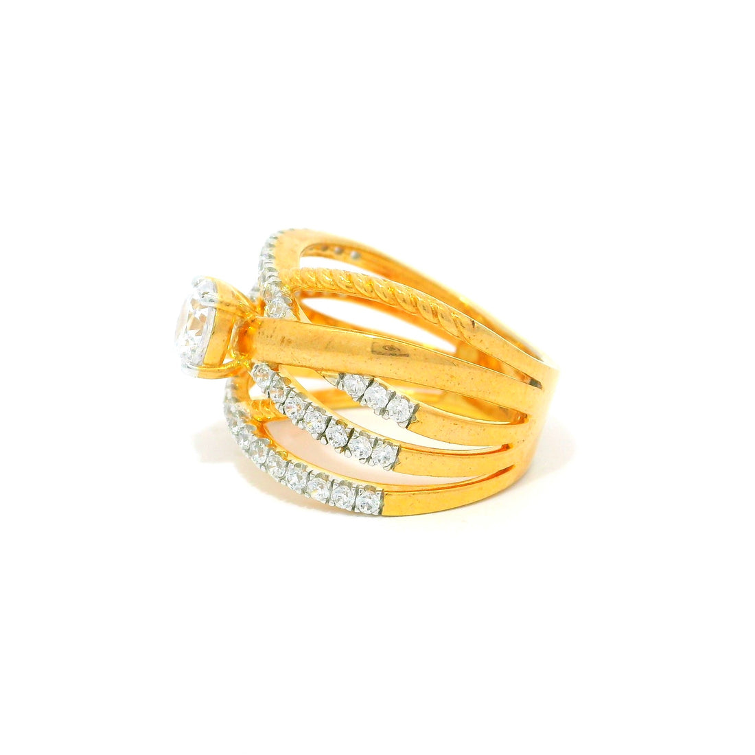 Bold Weave Lab Grown Diamond Ring