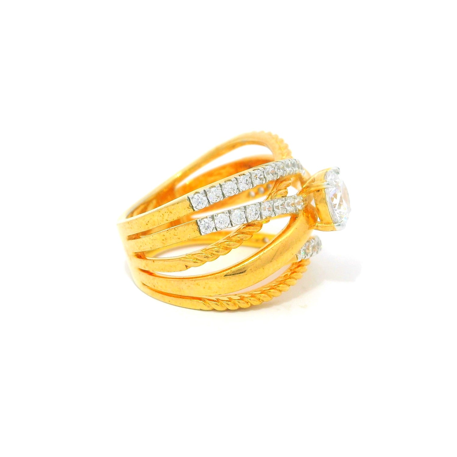 Bold Weave Lab Grown Diamond Ring