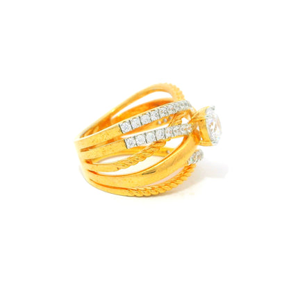 Bold Weave Lab Grown Diamond Ring