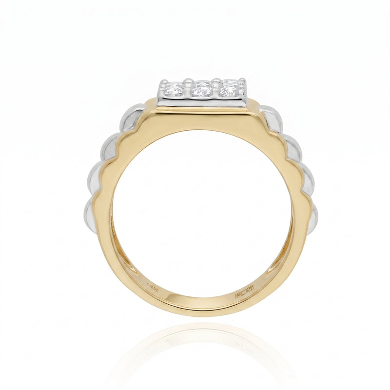 Golden Barricade Lab Grown Diamond Ring