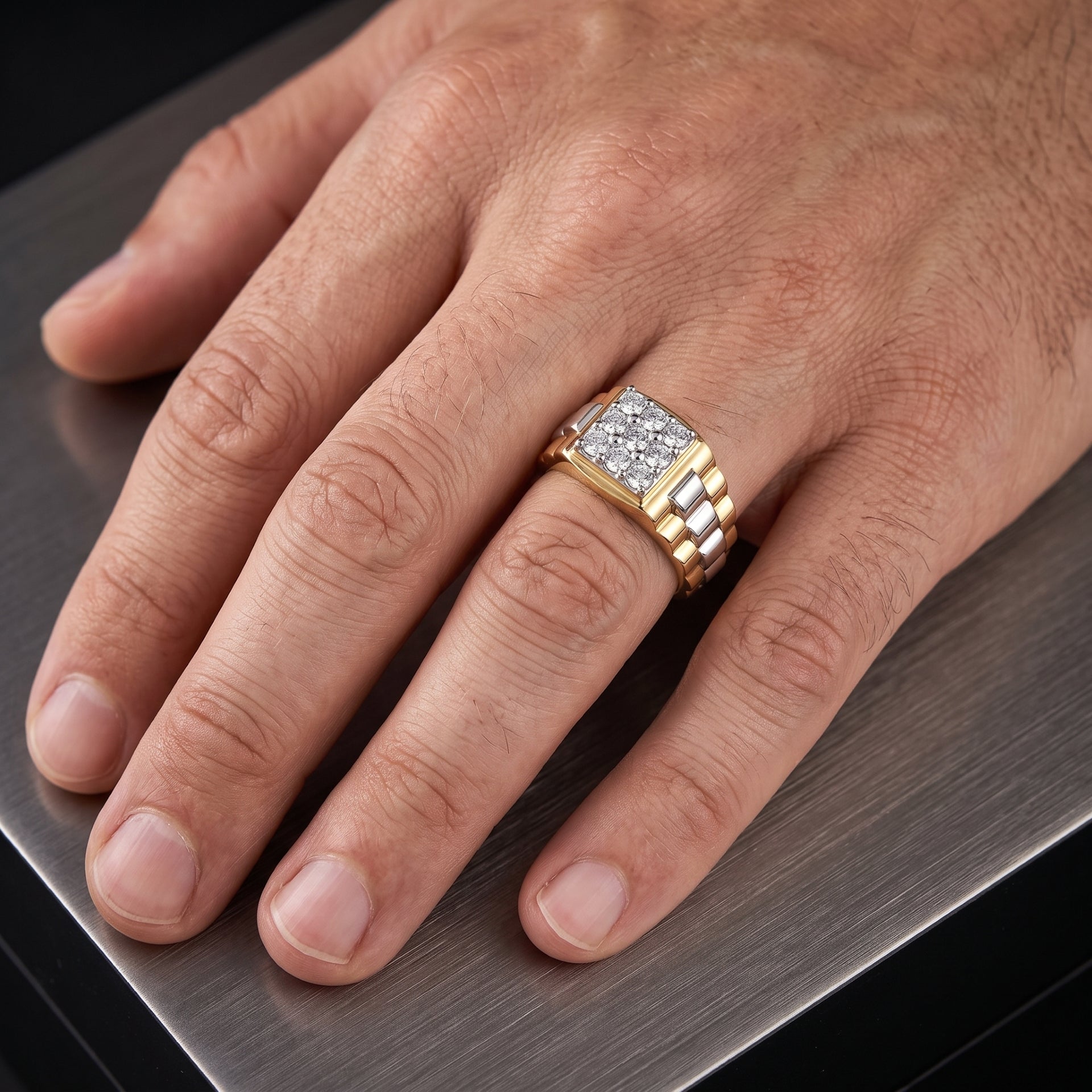 Golden Barricade Lab Grown Diamond Ring