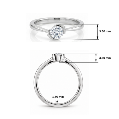 Elyra Spark Lab Grown Diamond Ring