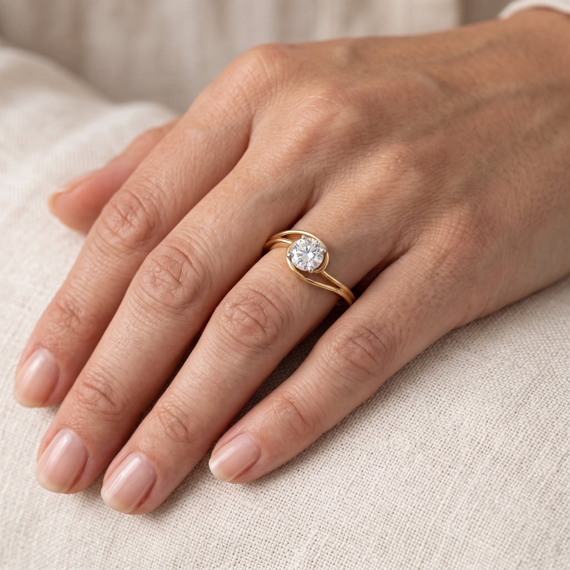 Lumière Loop Lab Grown Diamond Ring
