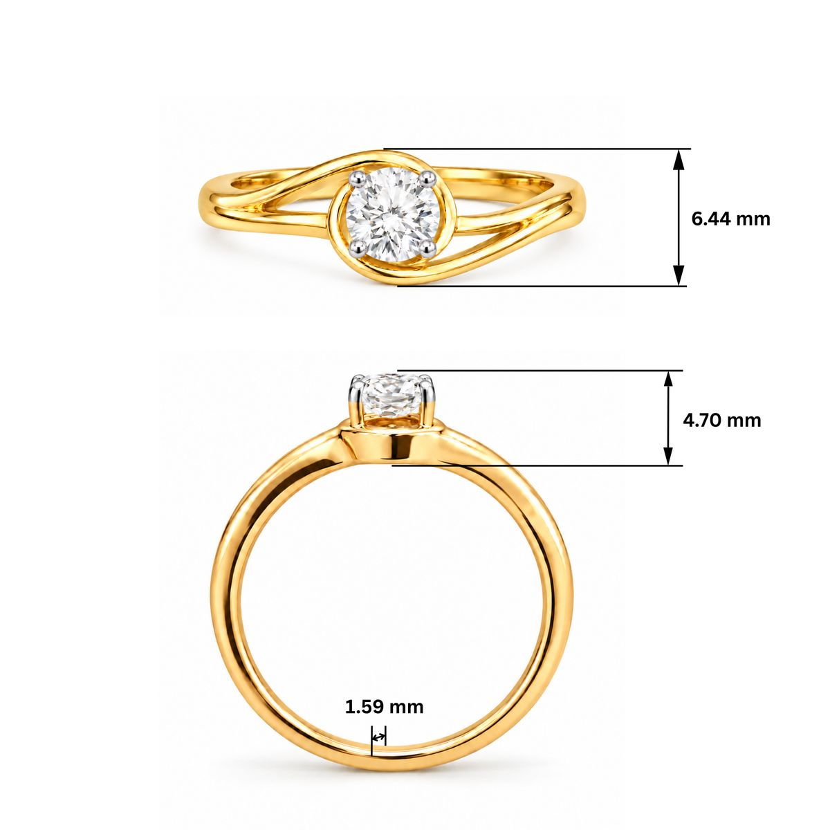 Lumiere Loop Lab Grown Diamond Ring