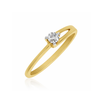 Modernist Spine Lab Grown Diamond Ring