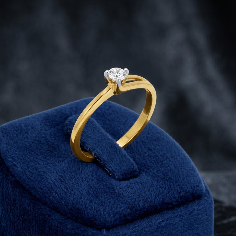 Modernist Spine Lab Grown Diamond Ring