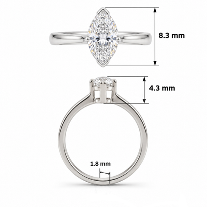 Lumina Spire Lab Grown Diamond Ring