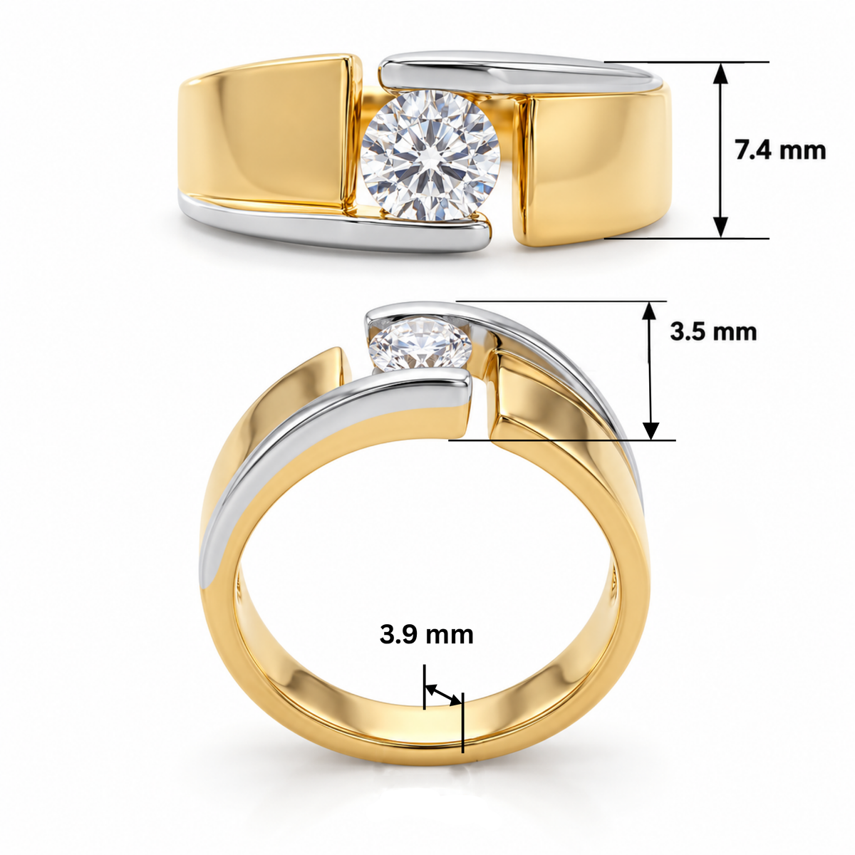 Emperor Edge Lab Grown Diamond Ring