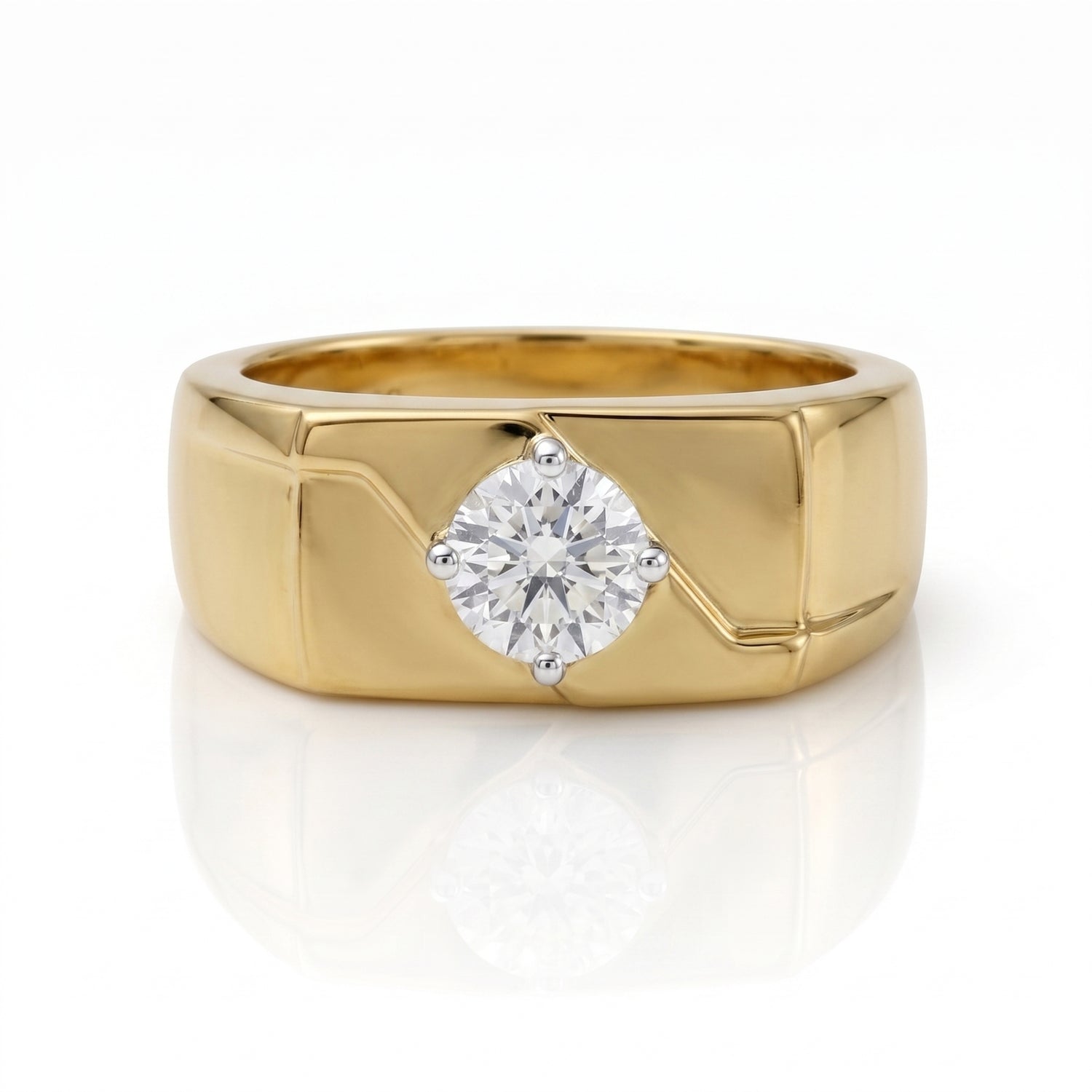 Men’s Fortress Square Lab Grown Diamond Ring