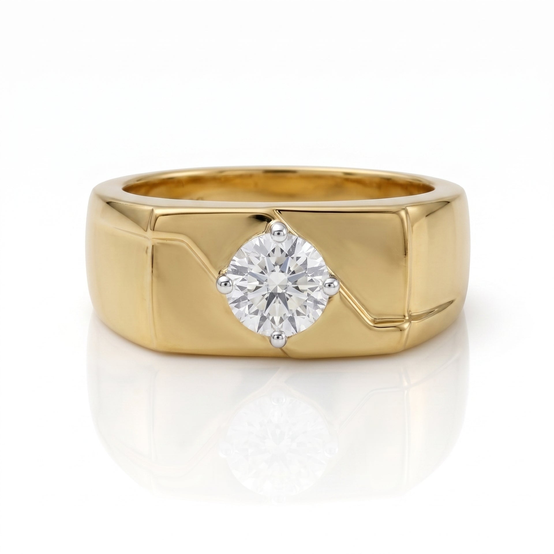 Men’s Fortress Square Lab Grown Diamond Ring
