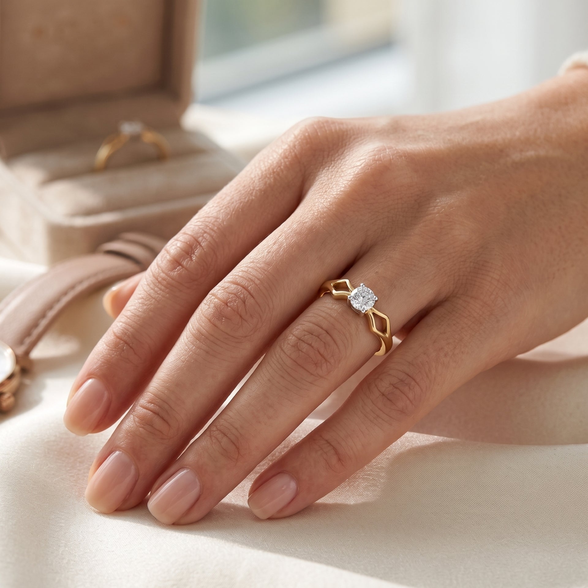 Parallel Signet Lab Grown Diamond Ring