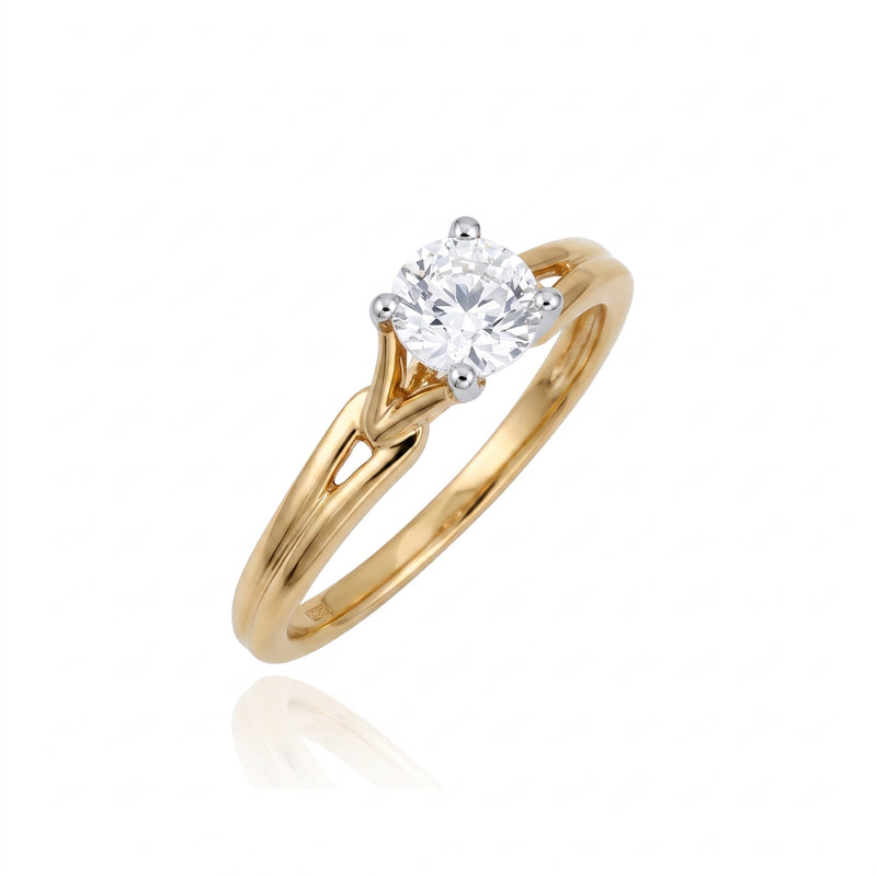 Slashed Halo Lab Grown Diamond Ring