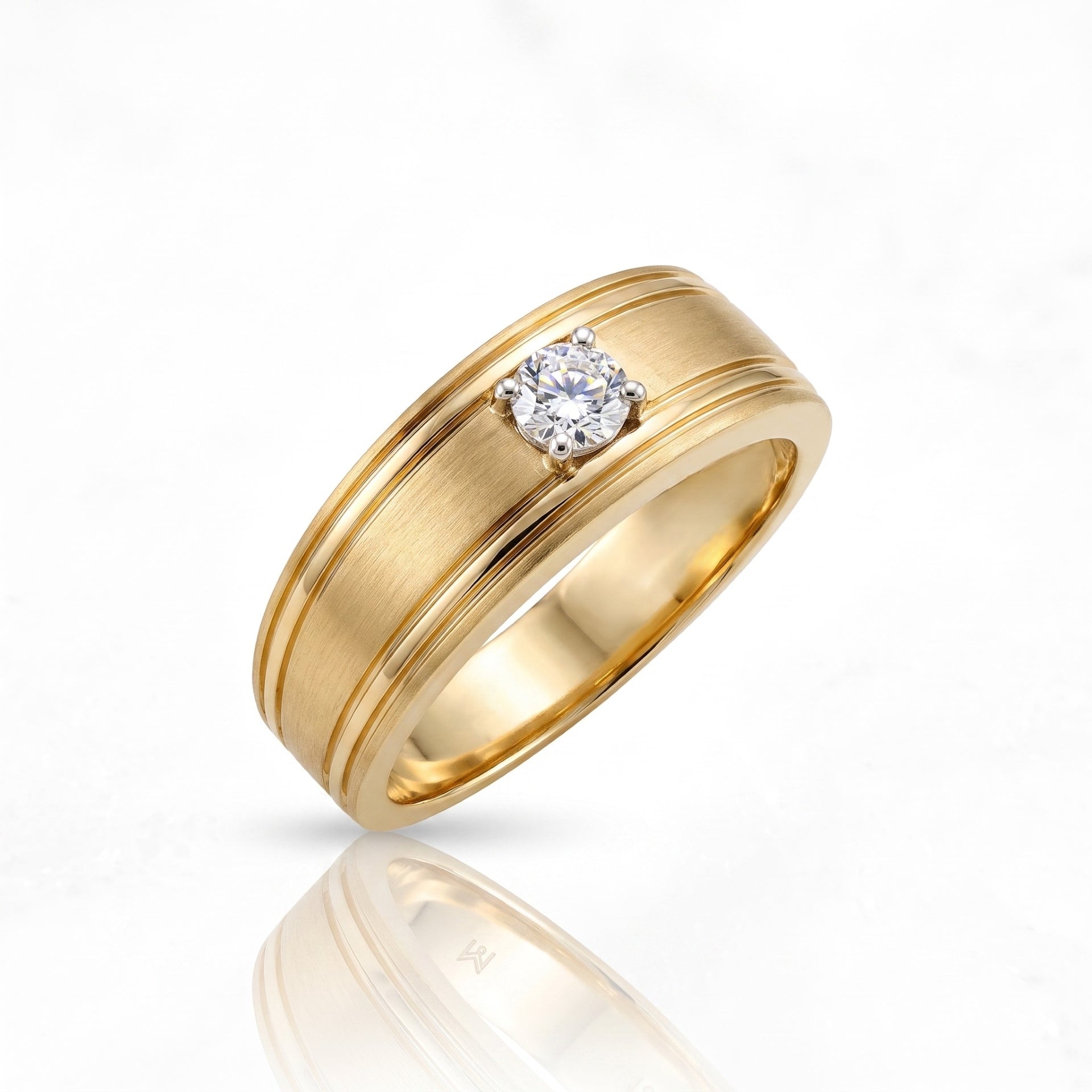 Men’s North Star Signet Lab Grown Diamond Ring