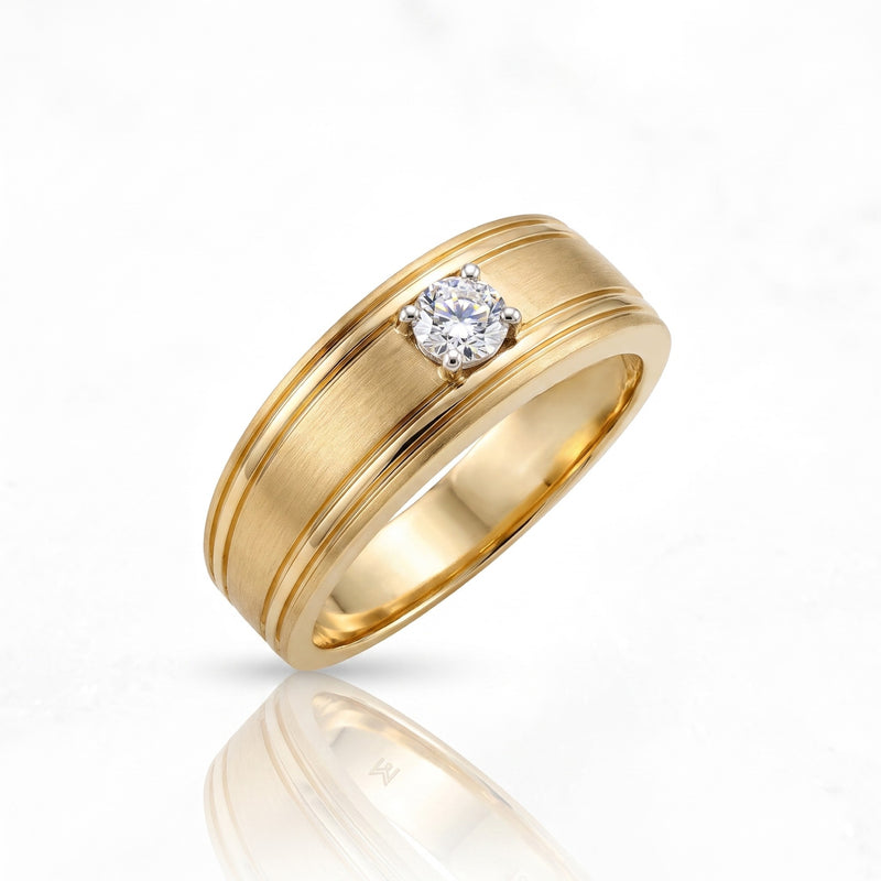 Men’s North Star Signet Lab Grown Diamond Ring